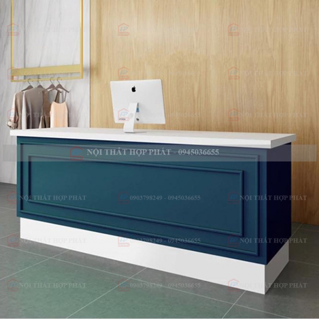 Quầy Lễ Tân Thấp QLTTG618 - Quầy Thu Ngân, Quầy Trung Tâm, Quầy Gỗ Công Nghiệp Hiện Đại